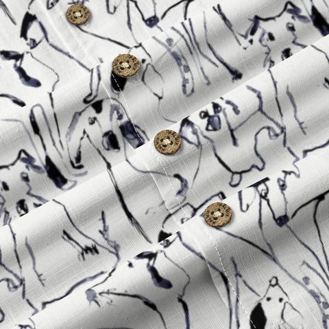 Retro ink painting puppy