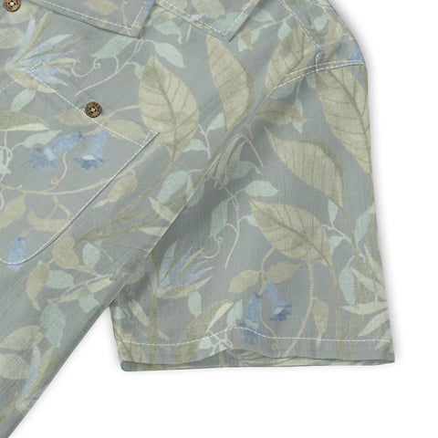Light Sage Green Vintage Tropical Floral