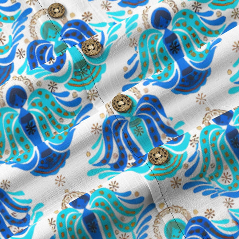 Retro Blue & White Angel