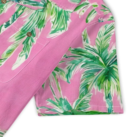 Pink Palm Tree Hawaiian Shirt