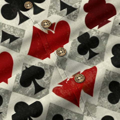 Vintage Poker Print Hawaiian Shirt