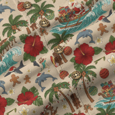 Santa’s Tropical Christmas Hawaiian Shirt