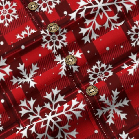 Vintage Christmas Snowflake Plaid
