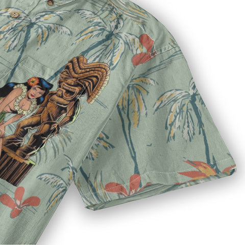 Tropical Mint Paradise – Vintage Hawaiian Elegance