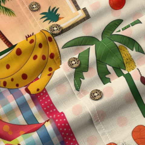 Tropical Fruit & Toucan Hawaiian Shirt