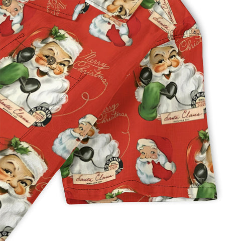 Christmas vintage phone in red tones