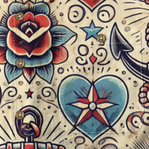 Retro tattoo anchor with heart