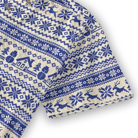Blue fair isle pattern