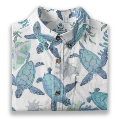 Turtle Bay – Hand-Painted Ocean Reef Shirt
