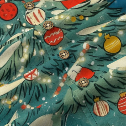 Santa Christmas Tree Hawaiian Shirt