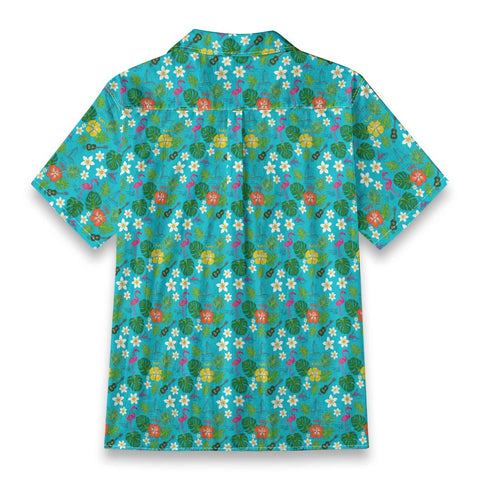 Flamingo & Floral Hawaiian Shirt