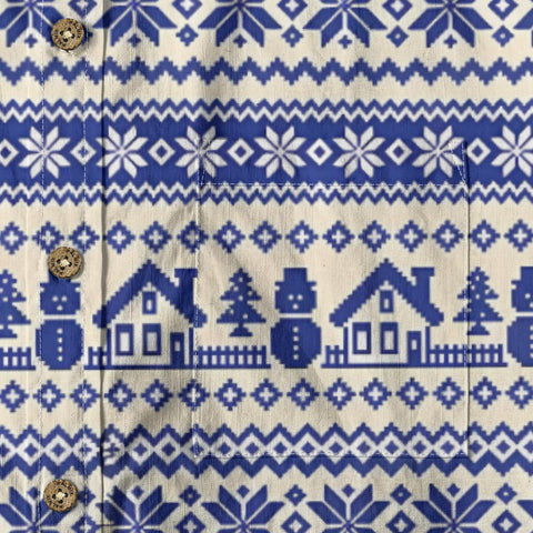 Blue fair isle pattern