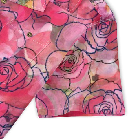 Blush Rose Watercolor Hawaiian Shirt