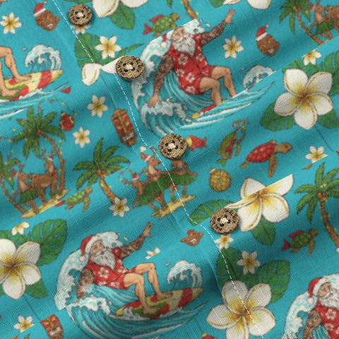 Surfing Santa Hawaiian Shirt