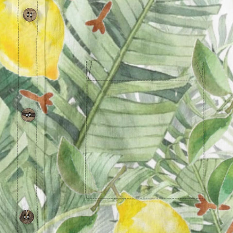 Hawaiian lemon tree for fantasy tropical plants hand-painted print shirt