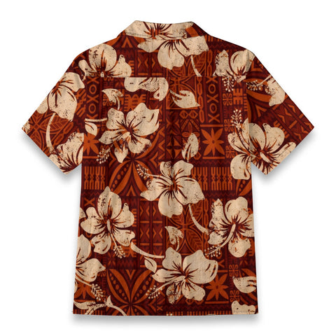 Hibiscus Tribal Hawaiian Shirt
