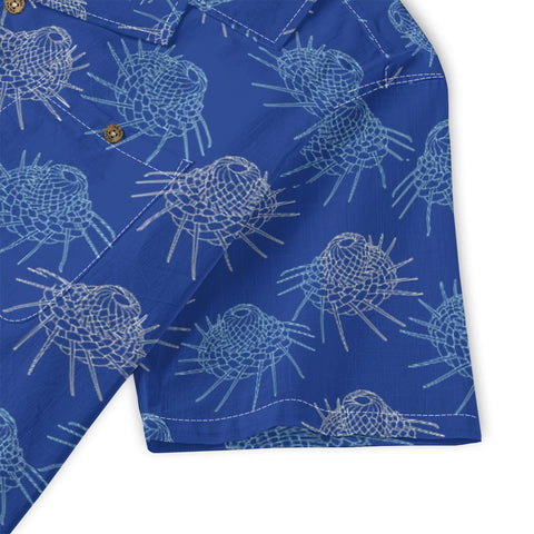 Blue rhyme dolphin painting scroll