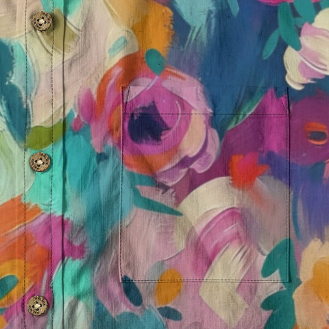 Abstract Floral Paint Splash Hawaiian Shirt