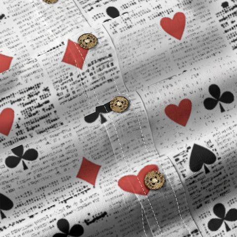 Retro Poker & Newspaper Pattern