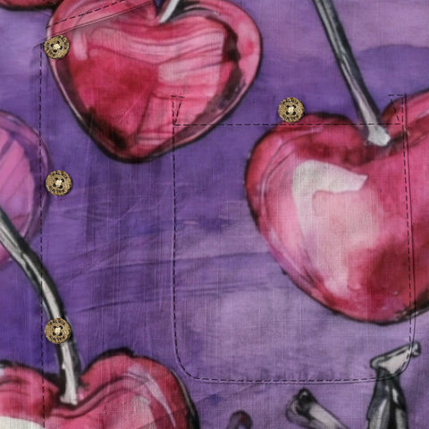 Purple Heart Cherry Hawaiian Shirt