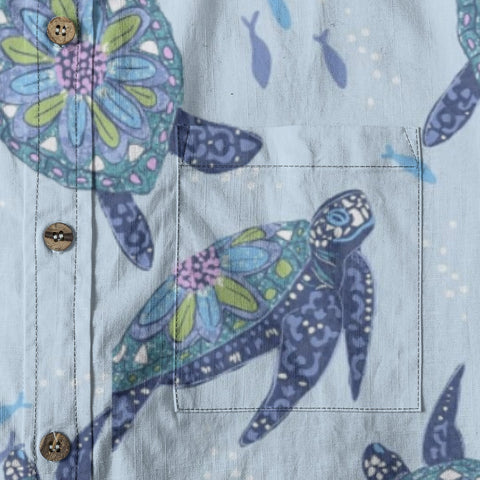 Honu Kaleidoscope – Artisan Hawaiian Shirt