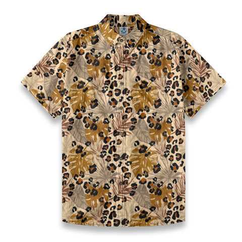Wild Tropics – Palm Leaf Leopard Print Hawaiian Shirt