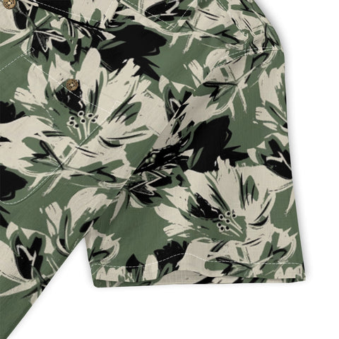 Vintage Olive Green Floral