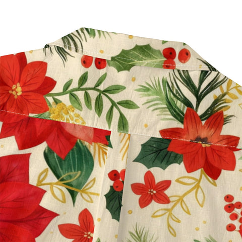 Poinsettia Christmas Hawaiian Shirt