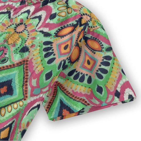 Bohemian Geometric Print Hawaiian Shirt
