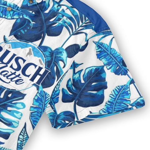 Hawaiian beer atmosphere tropical plant aloha print shirt