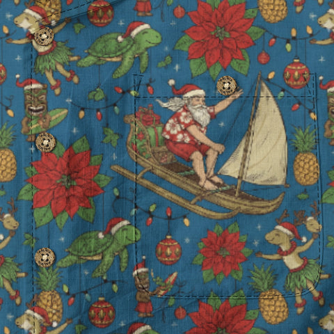 Santa’s Tropical Sail Hawaiian Shirt