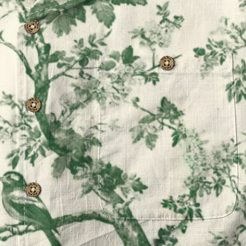 Toile de Jouy Bird Hawaiian Shirt