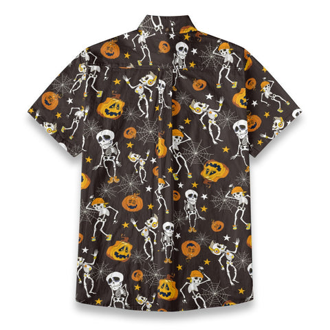 Halloween party hand drawn printed shirt