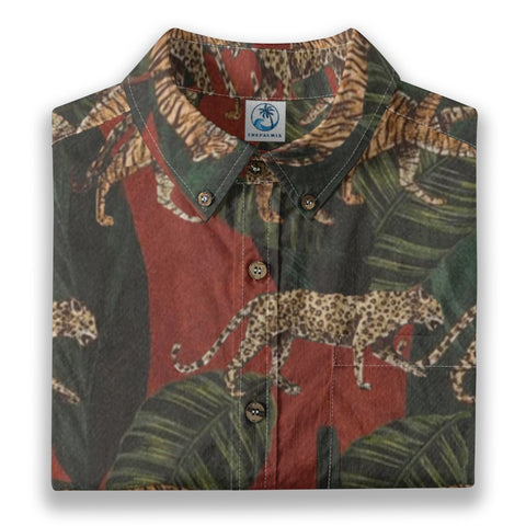 Jungle Walk – Wild Hunting Hawaiian Print Shirt