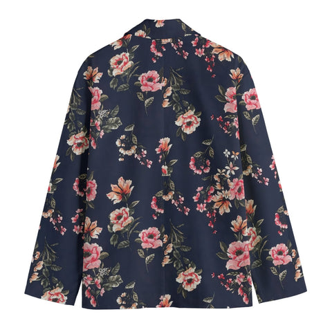 Retro dream weaving of dark blue peonies