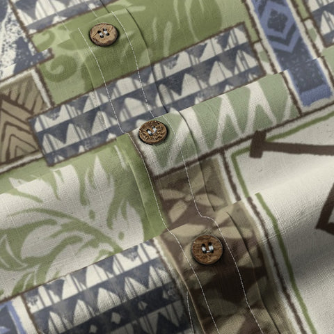 Retro Tribal TIKI Jungle Print Hawaiian Shirt