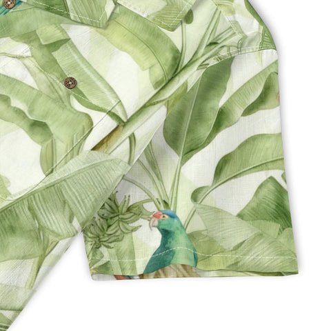 Tropical Parrot & Banana Leaf Hawaiian Shirt