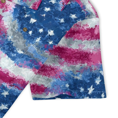 American Flag Hawaiian Shirt