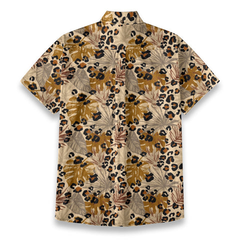 Wild Tropics – Palm Leaf Leopard Print Hawaiian Shirt