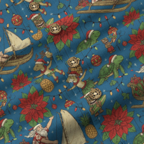 Santa’s Tropical Sail Hawaiian Shirt