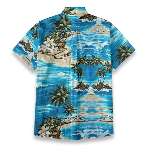 Hawaii tropical island style retro island printed shirt
