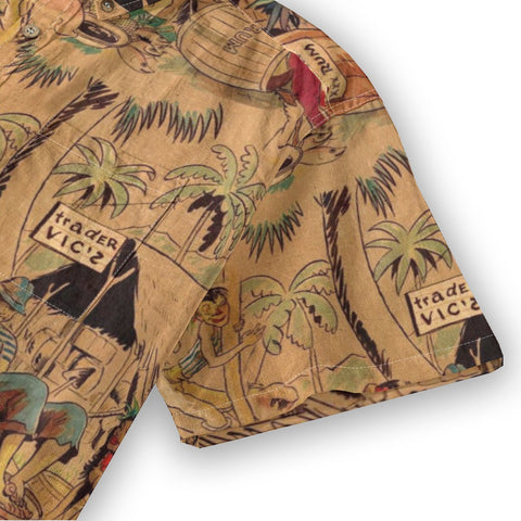 Tiki Tribune – Vintage Newspaper Print Hawaiian Shirt