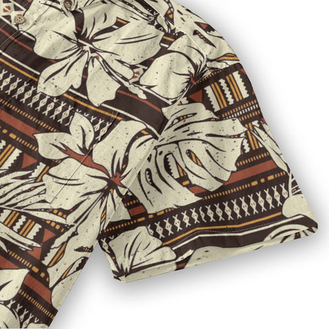 Island Bloom – Unisex Tribal Hibiscus Hawaiian Shirt