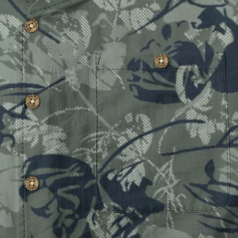 Retro floral art green tone