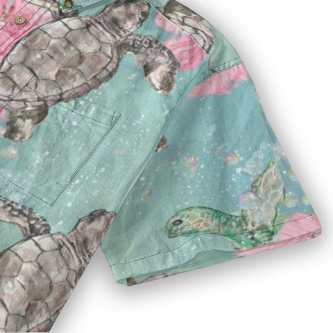 Turtle Paradise – Watercolor Hawaiian Shirt