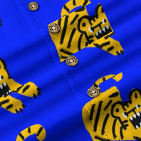 Blue Tiger Hawaiian Shirt