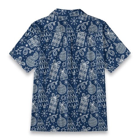 Retro Artistic Navy Christmas Pattern