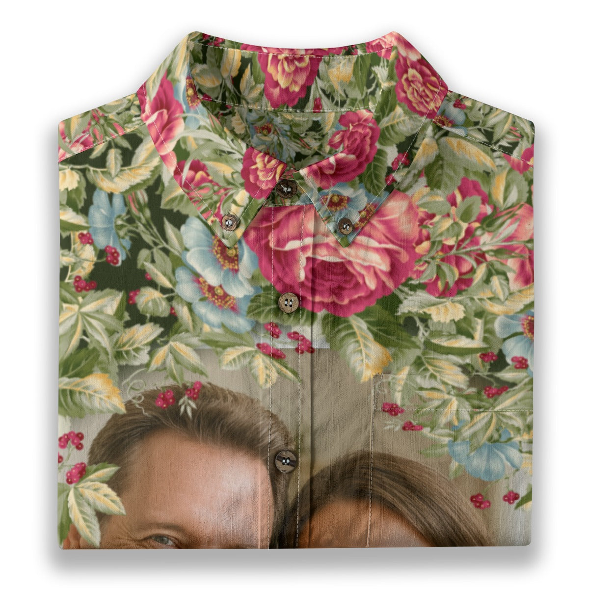 Personalized Hawaiian Shirt with Photo, Custom Hawaiian Shirt,Vacation Tropical Pattern Shirt for Men Women - The Palmix