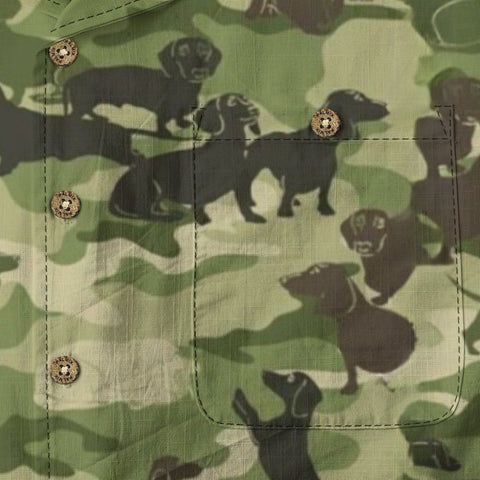 Camouflage Dachshund Hawaiian Shirt