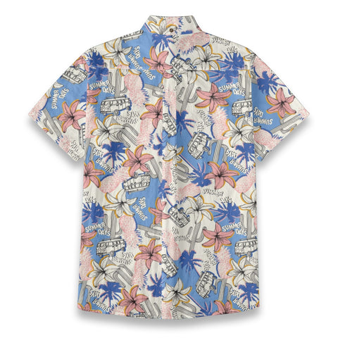 Hawaiian  – Tropical Lily Floral Print Shirt